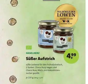 Biomarkt Hadelherz Süßer Aufstrich 220g Angebot