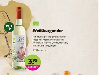 Aleco Biomarkt Weißburgunder 0,75L Angebot