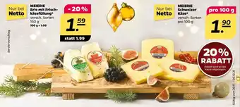 NETTO Meierie brie oder schweizer käse Angebot