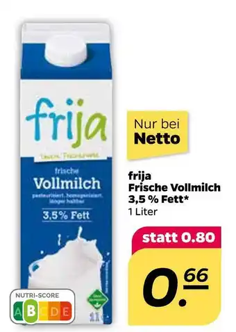 NETTO Frija frische vollmilch Angebot