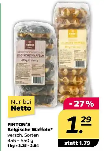 NETTO Finton’s waffeln Angebot