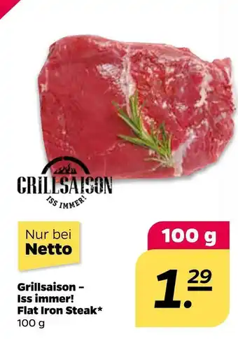 NETTO Grillsaison – iss immer! flat iron steak Angebot