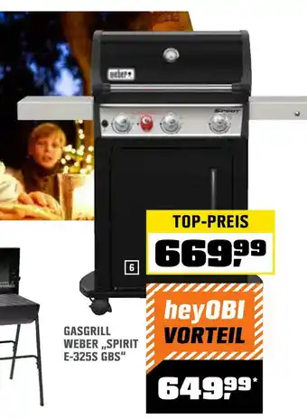 OBI Weber gasgrill „spirit e-325s gbs“ Angebot