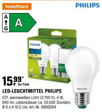 OBI Led-leuchtmittel philips Angebot