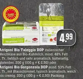 Scheck-in-Center Arrigoni Bio Teleggio Dop Oder Arrigoni Bio Gorgonzola Dop Angebot