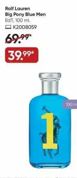 Galeria Ralf Lauren Big Pony Blue Men Angebot