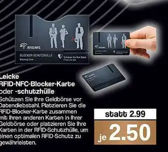 Famila Nord West Leike Rfid-nfc-blocker-karte Oder -schutzhülle Angebot