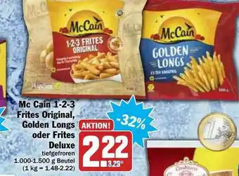 Hit Mc Cain 1-2-3 Frites Original, Golden Longs Oder Frites Deluxe Angebot