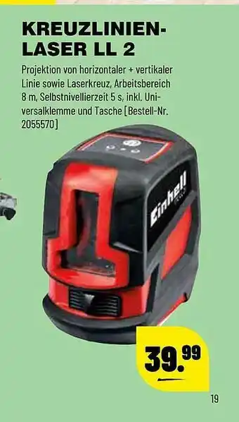 Leitermann Baumarkt Kreuzlinien - Laser Ll 2 Angebot