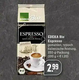 Scheck-in-Center Edeka Bio Espresso Angebot