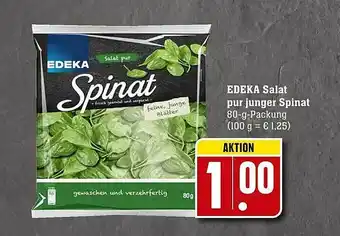 Scheck-in-Center Edeka Salat Pur Junger Spinat Angebot