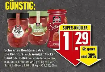 Scheck-in-Center Schwartau Konfitüre Extra Bio Konfitüre Auch Weniger Zucker Samt Oder Gelee Angebot