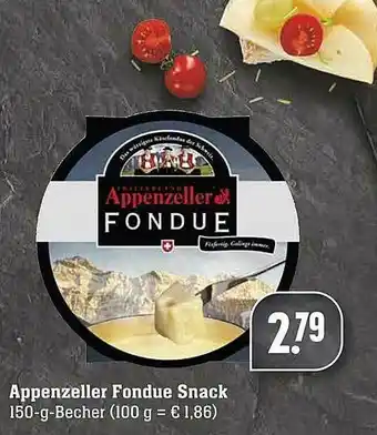 Scheck-in-Center Appenzeller Fondue Snack Angebot