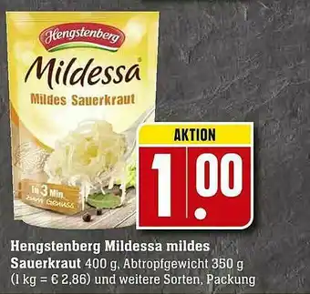 Scheck-in-Center Hengstenberg Mildessa Mildes Sauerkraut Angebot