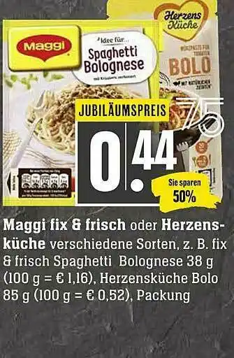 Scheck-in-Center Maggi Fix & Frisch Oder Herzens-küche Angebot