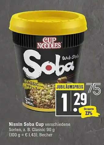 Scheck-in-Center Nissin Soba Cup Angebot