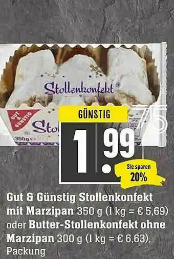 Scheck-in-Center Gut & Günstig Stollenkonfekt Mit Marzipan Oder Butter-stollenkonfekt Ohne Marzipan Angebot