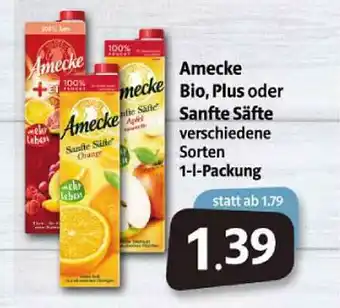 Markant Markt Amecke Bio Plus Oder Sanfte Säfte Verschiedene Sorten Angebot