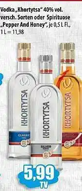 Mix Markt Vodka „khortytsa” 40% Vol Oder Spirituose „pepper And Honey” Angebot