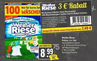 Scheck-in-Center Weißer Riese Pulver Oder Gel Angebot