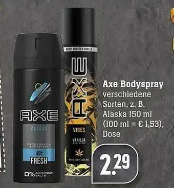 Scheck-in-Center Axe Bodyspray Angebot