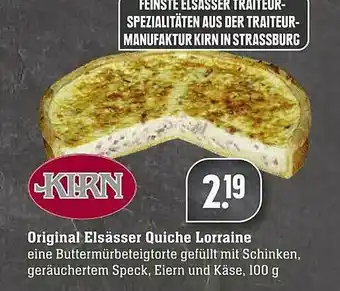 Scheck-in-Center Original Elsässer Quiche Lorraine Kirn Angebot