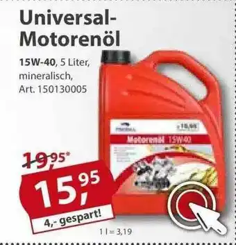 Sonderpreis Baumarkt Universal- Motorenöl Angebot