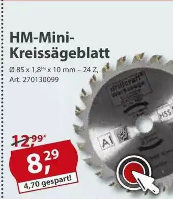 Sonderpreis Baumarkt Hm-mini- Kreissägeblatt Angebot