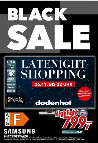 dodenhof Samsung Oled Tv Gq55q74aatxzg Angebot