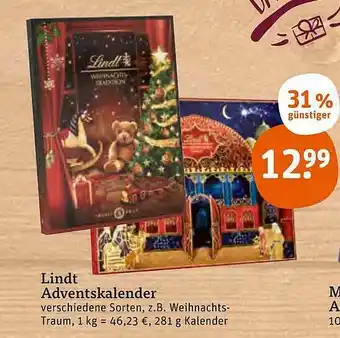 tegut Lindt Adventskalender Angebot