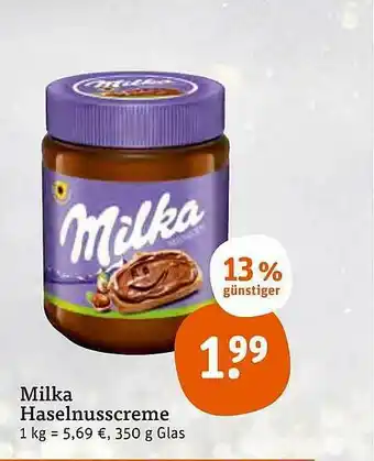 tegut Milka Haselnusscreme Angebot