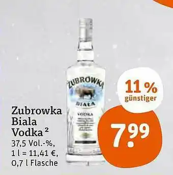 tegut Zubrowka Biala Vodka Angebot