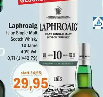 Aktiv Irma Laphroaig Islay Single Malt Scotch Whisky 10 Jahre Angebot