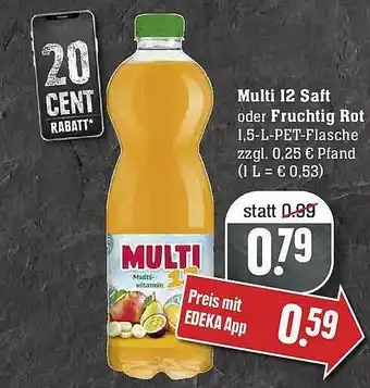 E-Center Multi 12 Saft Oder Fruchtig Rot Angebot