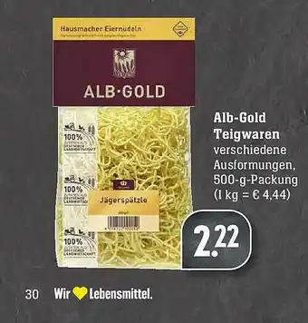 E-Center Alb-gold Teigwaren Angebot