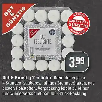 E-Center Gut & Günstig Teelichte Angebot