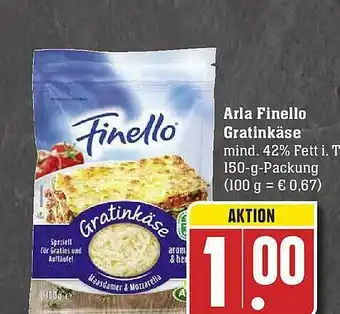 E-Center Arla Finello Gratinkäse Angebot