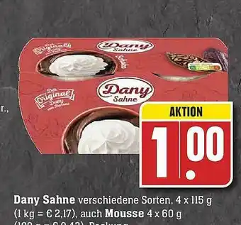 E-Center Dany Sahne Auch Mousse Angebot