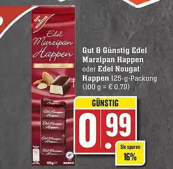 E-Center Gut & Günstig Edel Marzipan Happen Oder Edel Nougat Happen Angebot