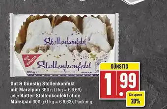 E-Center Gut & Günstig Stollenkonfekt Mit Marzipan Oder Butter-stollenkonfekt Ohne Marzipan Angebot