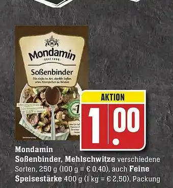 E-Center Mondamin Soßenbinder, Mehlschwitze Auch Feine Speisestärke Angebot