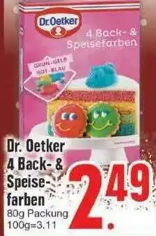 Edeka Dr Oetker 4 Back- & Speisefarben Angebot