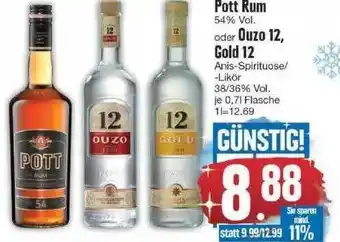 Edeka Pott Rum Oder Ouzo 12, Gold 12 Angebot