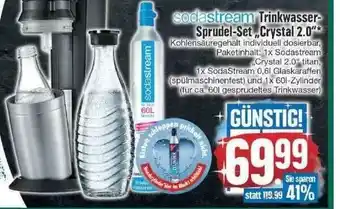 Edeka Sodastream Trinkwasser-sprudel-set „crystal 2.0“ Angebot