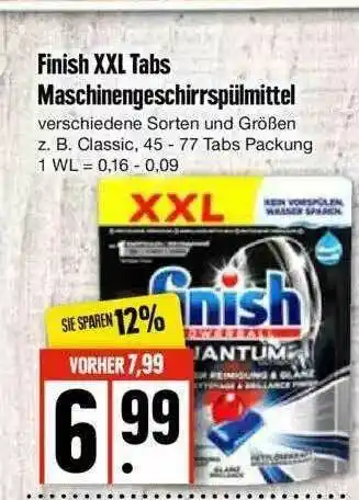 Edeka Finish Xxl Tabs Maschinengeschirrspülmittel Angebot