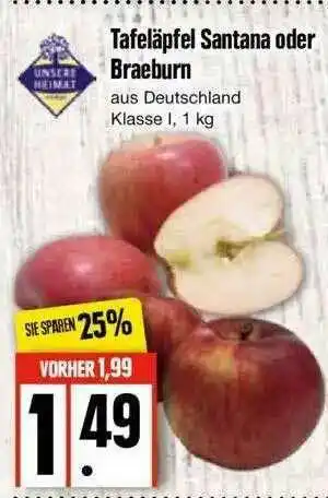 Edeka Tafelapfel Santana Oder Braeburn Angebot