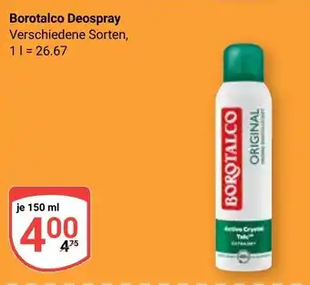 Globus Borotalco Deospray Angebot