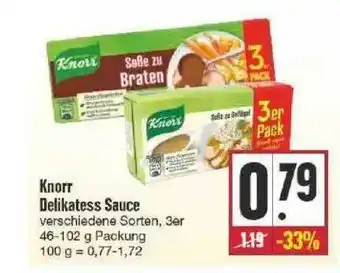 Edeka Knorr Delikatess Sauce Angebot