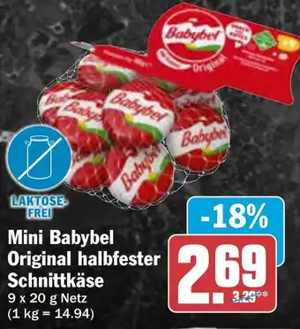 AEZ Mini Babybel Original halbfester Schnittkäse Angebot