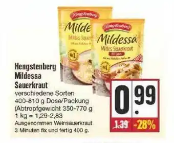 Edeka Hengstenberg Mildessa Sauerkraut Angebot